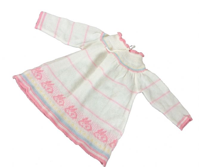 Verbeelding Mooie jurk Afwijzen Jurk baby wit gebreid vintage babyjurkje maat 68 - Retro Baby Shop
