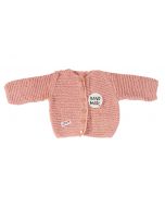 Vest baby gebreid oud roze maat 68-74 