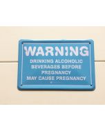 Metalen bord zwanger Warning