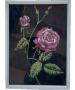 Schilderij rozen geborduurd
